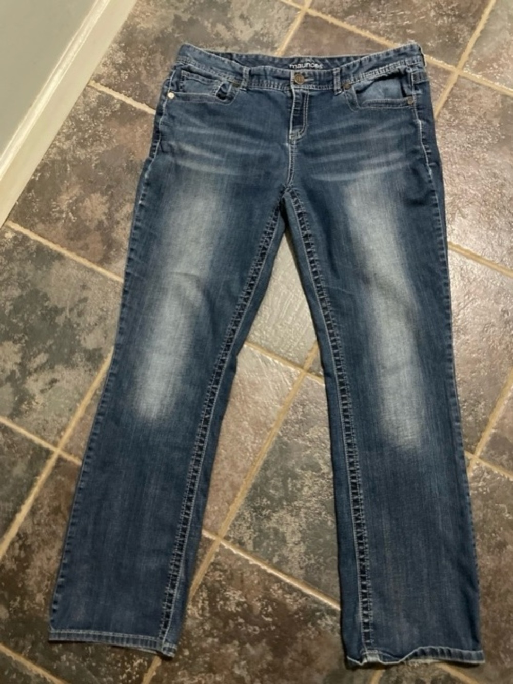Maurices Women's Dark Blue Boot Cut Jeans Size 13/14